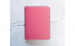 【ふるさと納税】maf pinto (マフ ピント) レザーカードケース クリアポケット ピンク ADRIA LINE 本革 日本製