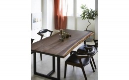 【ふるさと納税】ラミエッジテーブル ウォールナットW1550(WN色椅子・脚セット)【関家具】