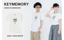 【ふるさと納税】《0》【KEYMEMORY鎌倉】セーラー帽イラストTシャツ WHITE