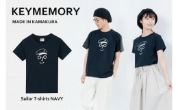 【ふるさと納税】《1》【KEYMEMORY鎌倉】セーラー帽イラストTシャツ NAVY