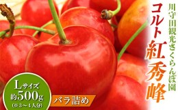 【ふるさと納税】さくらんぼ 「コルト紅秀峰 Lサイズ」 バラ (約500g) ※3〜4人分 【川守田観光さくらんぼ園】 フルーツ王国 南部町 サク