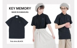 【ふるさと納税】《0》【KEYMEMORY鎌倉】KMポロシャツ BLACK　レディースフリーサイズ
