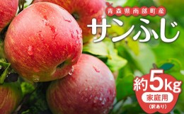 【ふるさと納税】【訳あり】青森県南部町産りんご 家庭用サンふじ 約5kg【泉山果樹園】青森りんご リンゴ 林檎 アップル あおもり 青森 