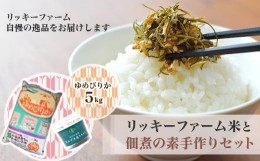 【ふるさと納税】リッキーファーム米と佃煮の素手作りセット【ゆめぴりか5kg】 ふるさと納税 人気 おすすめ ランキング お米 佃煮手作り