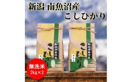 【ふるさと納税】【令和5年産】南魚沼産コシヒカリ（無洗米）【2kg×2袋】