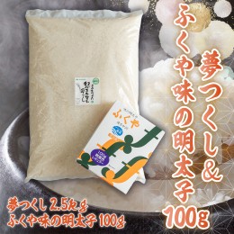 【ふるさと納税】夢つくし＆ふくや味の明太子100g　AX006