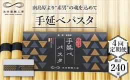 【ふるさと納税】【定期便 4回】手延べパスタ 3kg  （50g×60束） / 南島原市 / 池田製麺工房 [SDA017]