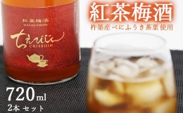 【ふるさと納税】ちえびじん紅茶梅酒（杵築産べにふうき茶葉使用）720ml×2本セット【中野酒造】 国産 和紅茶 ギフト 贈答 ＜110-012_5＞