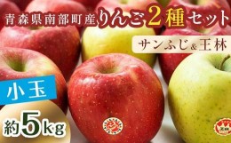 【ふるさと納税】秀 （小玉） 青森産 完熟 りんご 約5kg サンふじ 王林 2種セット 【誠果園】 青森りんご リンゴ 林檎 アップル あおもり