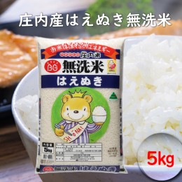 【ふるさと納税】はえぬき　無洗米　5kg