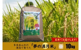 【ふるさと納税】O-162 多良岳山水の清流で育てた「夢の満月米（夢しずく）」10？（玄米）