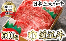 【ふるさと納税】【4等級以上】極上近江牛すきしゃぶ用（ロース・肩ロース）【 500g】【AG03SM】