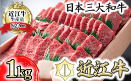 【ふるさと納税】【4等級以上】近江牛バラ焼肉希少部位【1kg】折箱入り【H010SM】