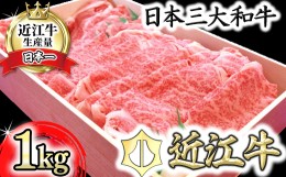 【ふるさと納税】【4等級以上】極上近江牛すきしゃぶ用（ロース・肩ロース）【 1kg】【AG02SM】