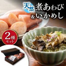 【ふるさと納税】天然 煮あわび と いかめし の セット 《 対馬市 》【 対馬逸品屋 】 アワビ 海鮮 高級 イカ イカ飯 おかず [WAF007]