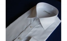 【ふるさと納税】オーダーワイシャツ　-「オリジナルネーム入り」 川西町産貝ボタンを使用 -【生地：GIZAエジプト綿】OBP（黒蝶貝）