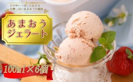 【ふるさと納税】こだわり!福岡産あまおうジェラート100ml×6個 4A10