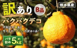 【ふるさと納税】パクパクデコ 5kg バラ詰め 訳あり（B品） 不知火【2024年2月下旬〜2024年6月下旬発送】