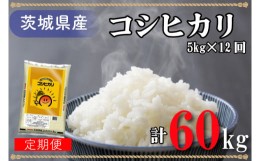 【ふるさと納税】AL016　超便利！お米定期便 茨城県産コシヒカリ計60kg（5kg×12回分）