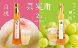 【ふるさと納税】＜江崎酢醸造元＞果実酢２本セット(白桃・マスカット黒酢)