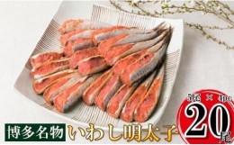 【ふるさと納税】【博多漁師の里】福岡名物！いわし明太子２０尾（５尾×４パック）化粧箱入り　国産真いわし使用