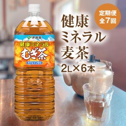 【ふるさと納税】『定期便：全7回』健康ミネラルむぎ茶2L×6本【500011】