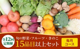 【ふるさと納税】【12回定期便】豪華！野菜 セット 15品目以上 毎月コース 野菜定期便 / 野菜 定期便 やさい 定期便 野菜セット やさいセ