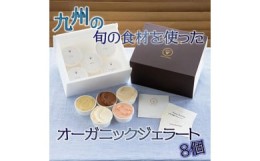 【ふるさと納税】【福岡市の返礼品】九州の旬の食材を使用したオーガニックジェラート　8個