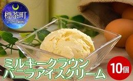 【ふるさと納税】ミルキークラウン　バニラアイスクリーム10個