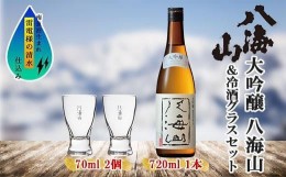 【ふるさと納税】大吟醸 八海山 720ml 1本 日本酒 冷酒グラス 70ml 冷酒 グラス 2個 セット 端麗辛口 四合瓶 酒 お酒 晩酌 贈り物 贈答 