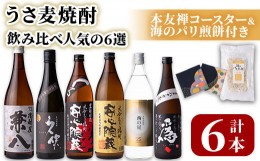 【ふるさと納税】うさ 麦焼酎 飲み比べ 人気の6選(合計4.86L・6本+10g)兼八・久保・安心院蔵・安心院蔵黒麹・西の星・爲ゝ(ためしてん) 