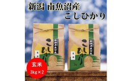 【ふるさと納税】【頒布会】【令和5年産】南魚沼産コシヒカリ(玄米3kg×2袋)を全3回