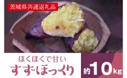 【ふるさと納税】AK006　ホクホクで甘いさつまいも すずほっくり10kg（茨城県共通返礼品・行方市産）