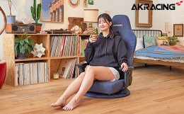 【ふるさと納税】AKRacing Gyokuza Denim Lite エーケーレーシング ゲーミングチェア【2024年9月より順次発送】