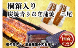 【ふるさと納税】桐箱入り　炭焼うな富士国産青うなぎ長焼二尾