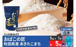 【ふるさと納税】【白米】＜令和6年産 新米予約＞おばこの匠 秋田県産あきたこまち 5kg 秋田こまち お米