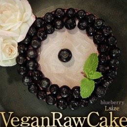 【ふるさと納税】植物性100％ Vegan Raw Cake Blueberry（ブルーベリー／Lサイズ）☆お砂糖☆小麦粉☆乳製品不使用のスイーツ ヴィーガン