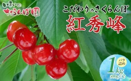 【ふるさと納税】【令和7年産先行予約】こだわりのさくらんぼ「紅秀峰」バラ詰め 1kg（500g×2) いまいのさくらんぼ園 K-763