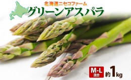 【ふるさと納税】北海道産 グリーン アスパラガス 約1kg M - L サイズ混合 アスパラガス アスパラ 旬 朝採り 新鮮 お取り寄せ 産地直送 