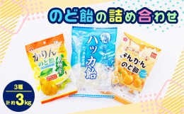 【ふるさと納税】のど飴詰め合わせ30袋セット(かりんのど飴 80g、きんかんのど飴80g、ハッカ飴155g各10袋)【1150138】