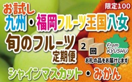 【ふるさと納税】九州・福岡フルーツ王国八女　お試し旬のフルーツ定期便【全２回】 G｜＜配送不可：北海道・沖縄・離島＞