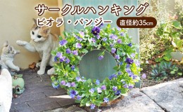 【ふるさと納税】花 サークルハンキング ビオラ パンジー 直径35cm 植物 インテリア ガーデン