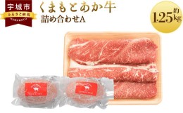 【ふるさと納税】あか牛 詰め合わせA 合計約1.25kg 切落し ハンバーグ  和牛 牛肉