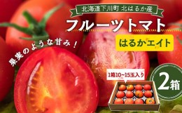 【ふるさと納税】【先行予約】令和6年度産 10〜15玉前後 糖度8.0度以上 北はるか産フルーツトマト はるかエイト 2箱 フルーツ トマト グ