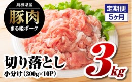 【ふるさと納税】まる姫ポーク 切り落とし 3kg 定期便【5ヶ月】 AK-20 使いやすい 小分け 冷凍 豚丼 野菜炒め カレー しゃぶしゃぶ 生姜