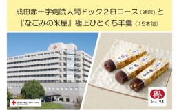 【ふるさと納税】[?5904-0425]成田赤十字病院人間ドック2日コース（通院）と『なごみの米屋』極上ひとくち羊羹（15本詰）