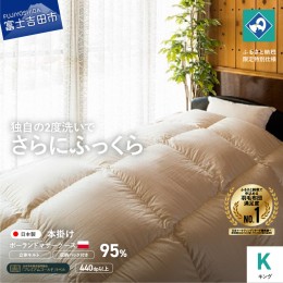 【ふるさと納税】羽毛掛けふとん（キング）ポーランド産マザーグース95％【創業100年】 羽毛布団 寝具 掛けふとん 布団 掛布団 キング布