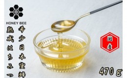 【ふるさと納税】420＊国産日本ミツバチ熟成はちみつ　百花蜂蜜470ｇ