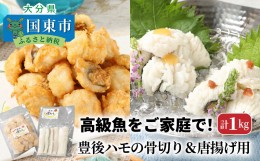 【ふるさと納税】高級魚をご家庭で！豊後ハモの骨切り＆唐揚げ用（計1kg）