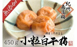 【ふるさと納税】無添加  白干梅（小粒450ｇ）紀州南高梅【梅農家厳選　手づくり梅干】